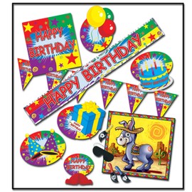 Happy Birthday Party Kit Party Accessory (1 count) (9/Pkg)