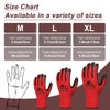 flintronic 3 Pairs Safety Work Gloves, Latex and Nitrile Coated
