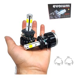 Kit Focos H7 Con Adaptadores Para Vento Jetta, Clasico, Mk6 H7 Blanco Blanco Frío