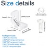 INCREWAY 40Pcs Brackets Transparent Clear Plastic Corner Bracket 90 Degree