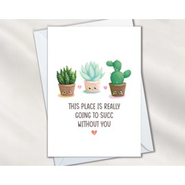 Coworker Leaving Card, Funny Going Away Card for Coworker, Farewell We'll Miss you Card, Goodbye Card for Friend, Neighbor Moving Away Good Luck Card