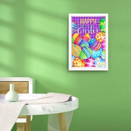 SupaDiya Easter Eggs Diamond Painting Kits for Adults Beginner, Full Drill Round Diamond Dots DIY 5D Diamond Art Kits, Paint by Numbers Adults Gem Art Painting Kit for Home Wall Decor (12x16 inch)