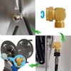 XNTONG 90° Hose Elbow Adapter, Brass 3/4" Garden Hose Connector