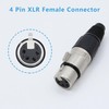 Xilaghy 4-Pin XLR Cable Connector XLR 4 Pin Female Plug