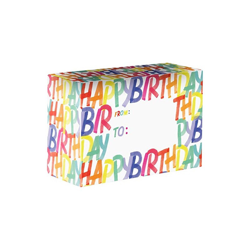 Jillson & Roberts Small Mailing Boxes, Rainbow Birthday (24 Pcs)