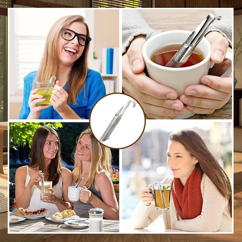 Tehttz 2Pcs 304 Stainless Steel Tea Strainer, Mesh Strainer with