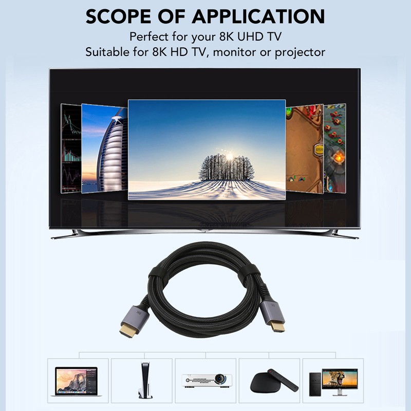 8K HD Video Cable HD Multimedia Interface 2.1 8K At