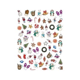 Generic Christmas Nail Sticker Snow Tree Santa Geometric Figure Line Nail Decal 555 Nail Wraps Stickers Manicure Supplies for Women Nails Full Long Lasting Easy Apply and Remove