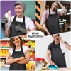 JaGely 24 Pack Adjustable Bib Apron with 2 Pockets Black
