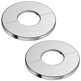 2Pcs 2"/51mm Wall Split Flange, Stainless Steel Round Escutcheon Plate Cover Water Pipe Cover, Silver