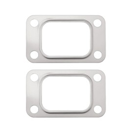 SG Store 2Pcs 4 Holes Turbo Inlet Manifold Gasket Stainless Steel Flange Gasket T3 Metal Gt30 Gt35 T35 T38 Compatible with Garrett T3 Turbocharger Turbo Manifold