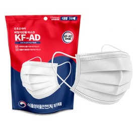 JoEun Droplet Blocking KF-AD Large Disposable Dental Mask 100 sheets White / 조은 비말차단 KF-AD 대형 일회용 덴탈마스크 100매 화이트