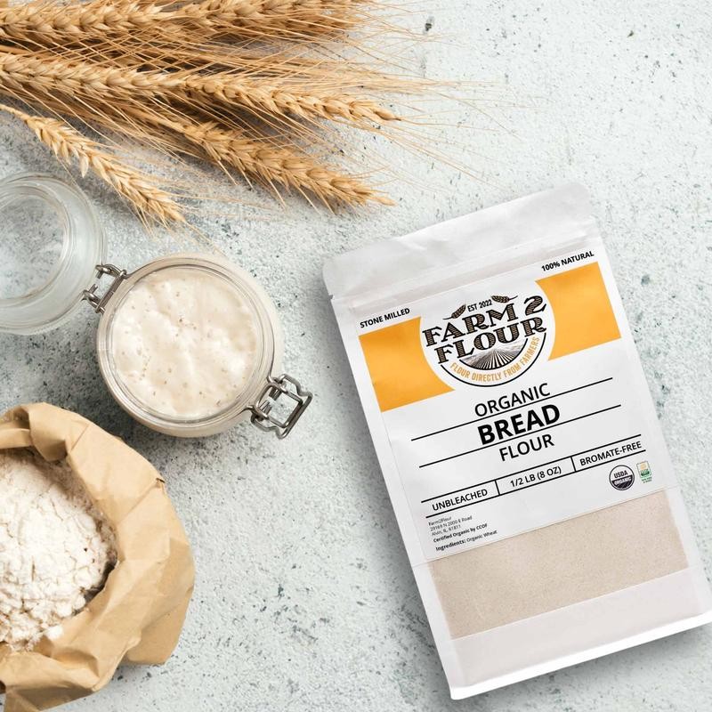 Farm2Flour Organic Bread Flour for Perfect Baking - Size: 2