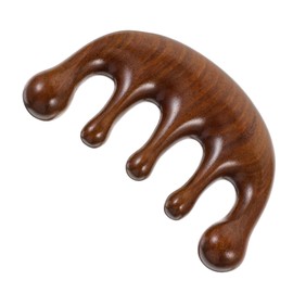 DECHOUS Ergonomic Wooden Massage Comb Creative Shaped Body Massager Tool for Scalp and Muscle Relief Promotes Lightweight and Portable Design for Stress Relief