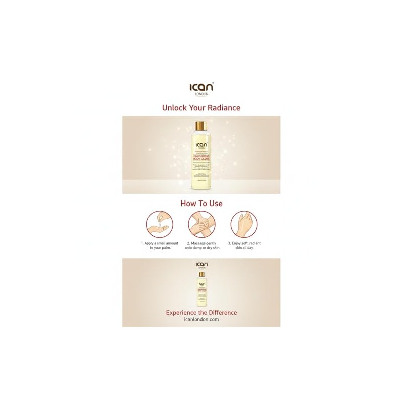 ican London Moisturizing Body Gloss Oil 250ml