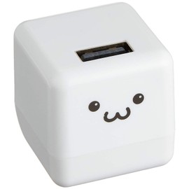 エレコム USB コンセント 充電器 9W USB-A×1 オーディオ機器用 キューブ型 ホワイトフェイス AVA-ACUBN003F1
