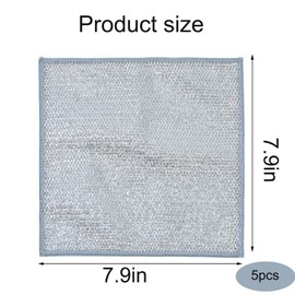 Udewo 10 Pcs Multipurpose Non Scratch Scrubbing Wire Dishwashing Rags Wet or Dry Reusable Wire Dish Towels Wire Cleaning Cloths Multifunctional Wire Dish Cloth Lint Free Duster Cloth for Kitchen