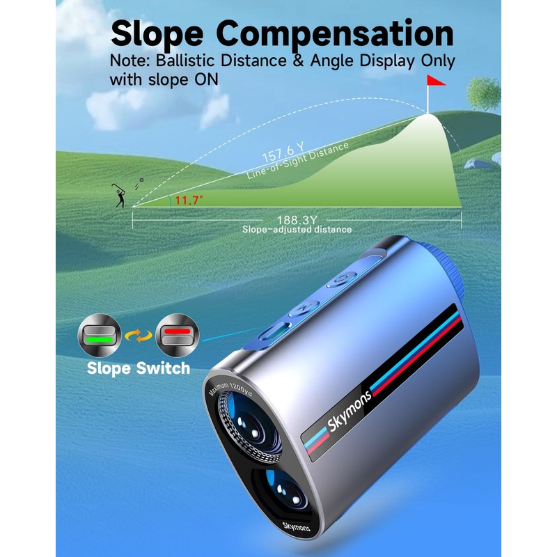 Mini Metal Golf RangeFinder, Gradient Blue