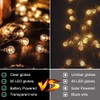 Metaku Globe String Lights Fairy Lights Battery Operated 16.4ft 50LED