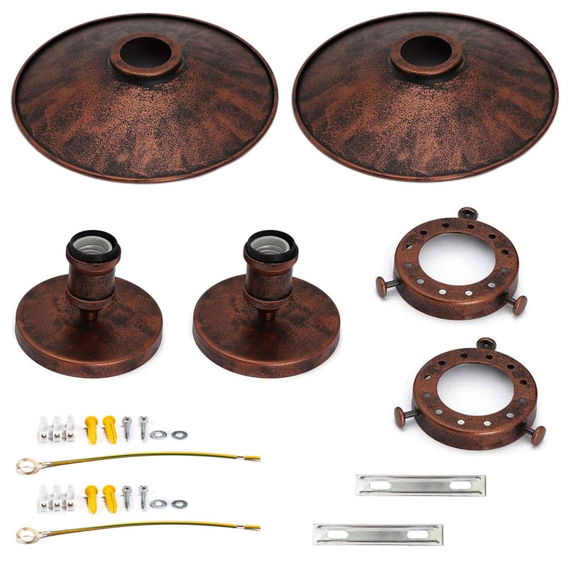 HTRUIYATY Pack of 2 Vintage Umbrella Ceiling Light Industrial Retro