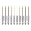 sourcing map 10pcs 1/4" Hex Shank Drill Bit 1/16" Gold