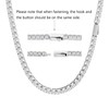 SDA Iced Out Diamond Tennis Chain Necklace Round 5A Cubic