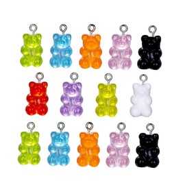Operitacx Kreative Schlüsselanhänger Mit Bärenanhängern Aus Kunstharz 70 Stück Verschiedene Farben Für Projekte Zur Schmuckherstellung