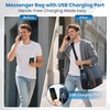 MATEIN Messenger Bag for School with USB Charging Port, Large