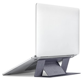 MOFT Laptop Stand for Desk, Adhesive MacBook Computer Stand with 2 Adjustable Viewing Angles, Foldable and Portable Laptop Riser Compatible with 11"-16" Laptops, Starry Grey(Adhesive Version)