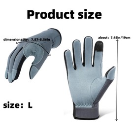 Lightweight Work Gloves,Touch Screen Flex Deerskin Leather Garden Gloves for Yard Working, Gardening, Cycling, DIY and Builders for Men Women (Gray)