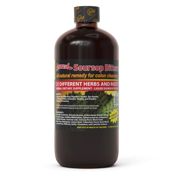 Organic Herbs Amenazel Soursop Bitters,Liquid, 16oz