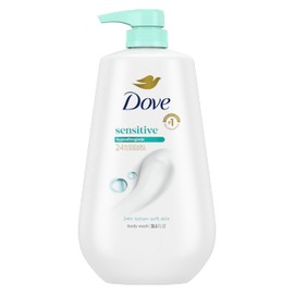 Dove 24hr Lotion Body Wash Sensitive Skin with Pump, 30.6 oz