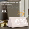 Odokee Wooden Digital Alarm Clock for Bedroom: Electric Desk Clock