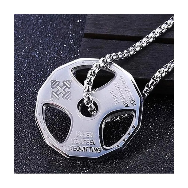 TENDER LIHOME Collar Dije Gym Mancuerna Pesa Fit Crossfit Fisicoculturismo