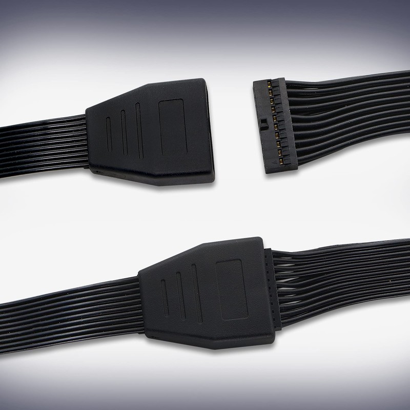 GINTOOYUN USB 3.0 Header Extension Cable,USB 3.0 19/20 Pin Male