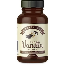 Pure Vanilla Extract - Made with Madagascar Vanilla Beans - 8 fl oz – For Baking, Desserts, Home Cooking and Chefs