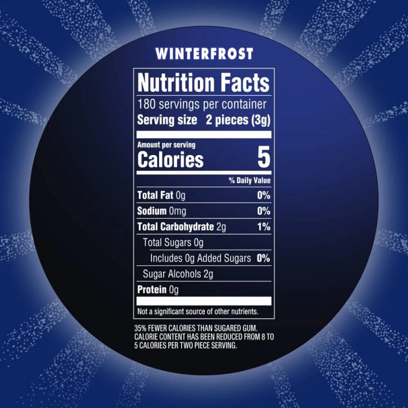 Eclipse Winterfrost Sugar Free Chewing Gum 60 Count Pack of