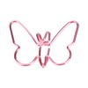 50Pcs Pink Butterflies Paperclip Cartoon Color Plating Innovative Cute Paperclips