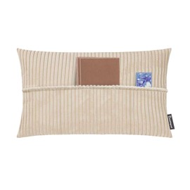 Bookiepad Cosy Shara Complete Cushion (Cream, 60 x 40 cm)