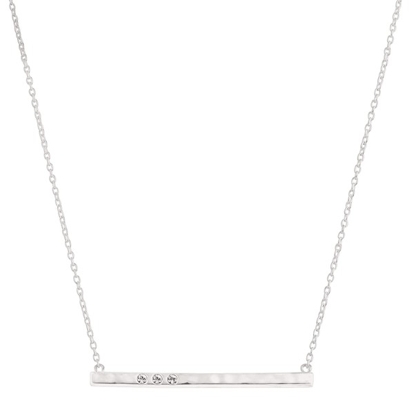 Silpada 'Dotted Line' Pendant Necklace with Crystals in Sterling Silver,
