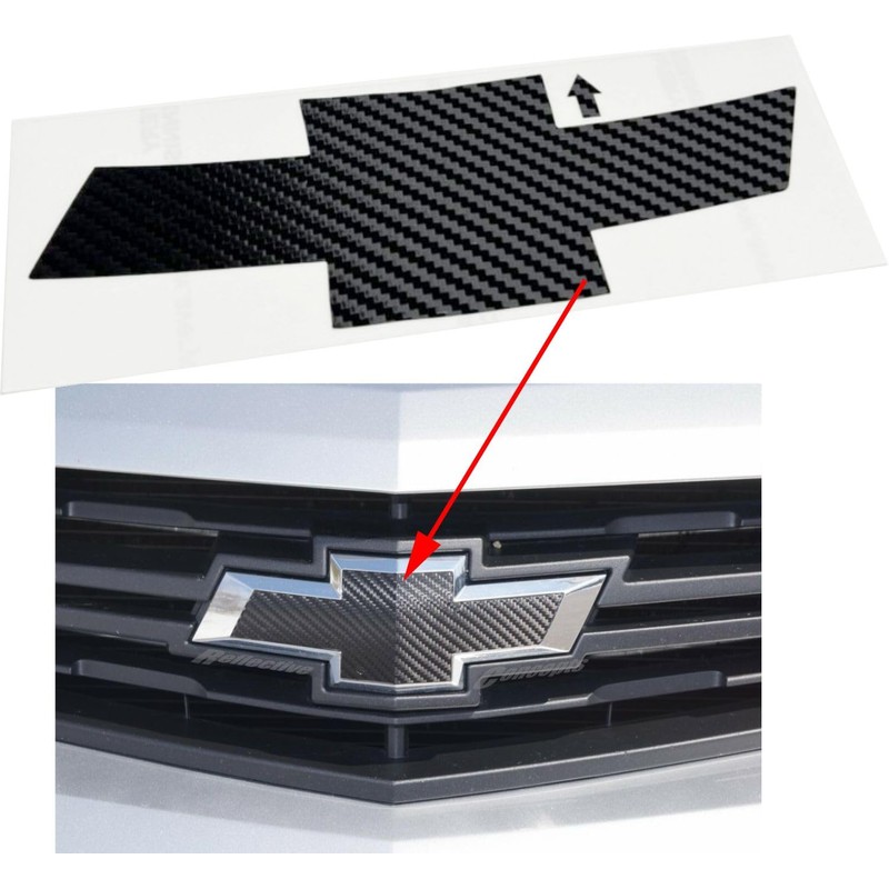 Front Bowtie Overlay Decal Sticker - 2010-2013 Camaro - (Color: