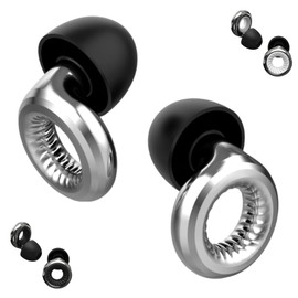 VOOF Ohrstöpsel mit Geräuschunterdrückung, SNR 18 dB, aus Silikon, reduziert dB für Konzerte, Studien, Bekämpfung der Empfindlichkeit gegenüber lauten Geräuschen, Schlafen, 8 Ohrpolster (XS/S/M/L)