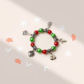 XNHIU Christmas Bracelet Xmas Beads Bracelet