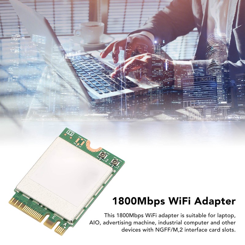 Wireless Network Card 2.4GHz 5GHz 1800Mbps Bluetooth 5.2 Plug and