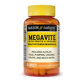 MASON NATURAL Vitamin Megavite Fruits and Veggies Mineral Formula, 60 Count