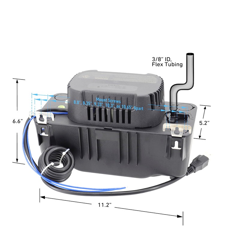 Beckett BK171UL Condensate Pump with Safety Switch, 115V, 17 ft