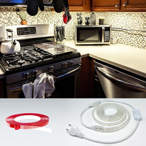 Q.Laomi LED Strip 1 m, Super Bright LED Strip 220
