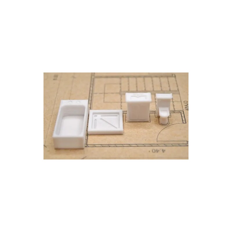 - Muebles Para Maquetas Set Casa Habitación Escala 150 -