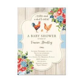 Chick About to Hatch Baby Shower Invitation