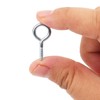 Hedume 500 Pack 1 Inch Small Screw Eye, Metal Eye